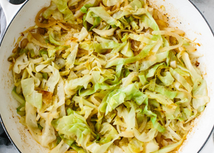 shredded cabbage in a bowl